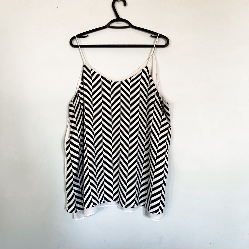 Unknown • Mixed Media Sleeveless Blouse